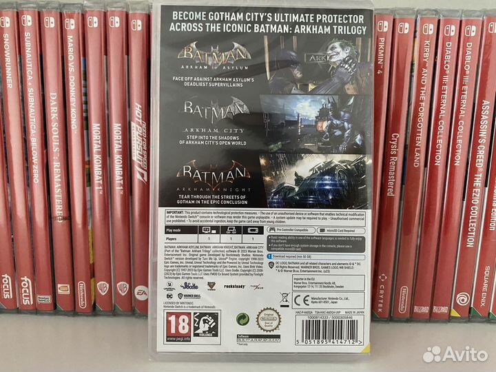 Batman Arkham Trilogy (Nintendo Switch, Новый)