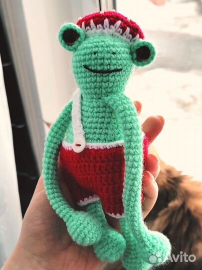 Игрушка Жаба-Завяжаба на сумку