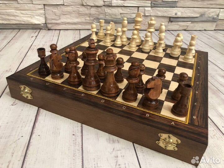 Набор шахматный ларец Турнирный + шахматные фигуры