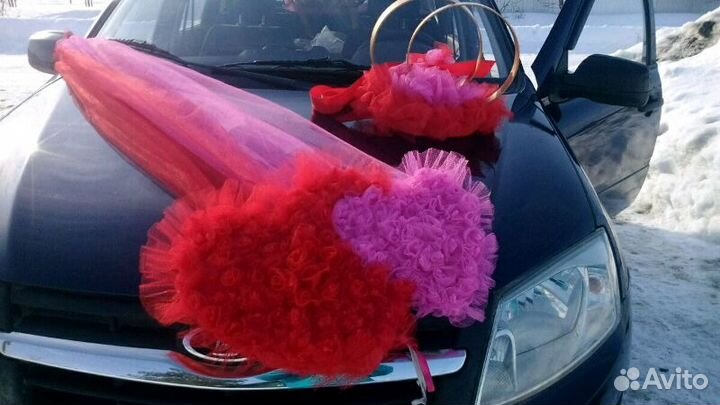 Свадебные украшение на авто