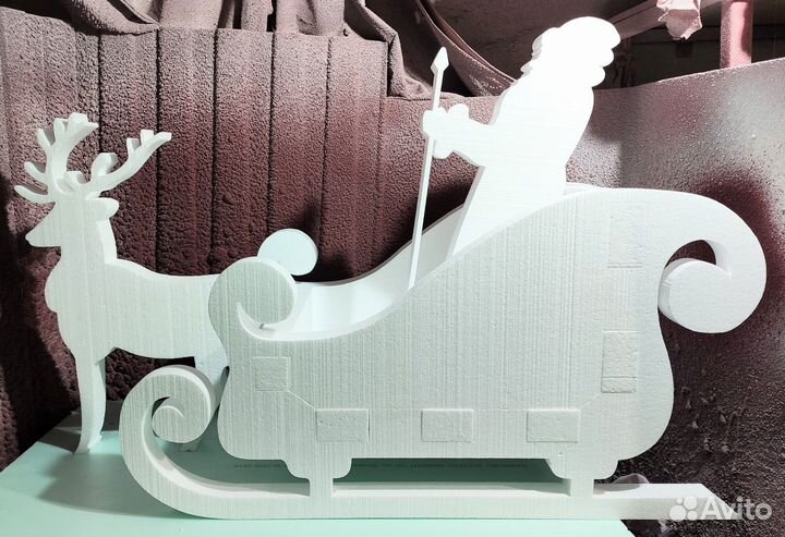 Сани деда мороза из пенопласта