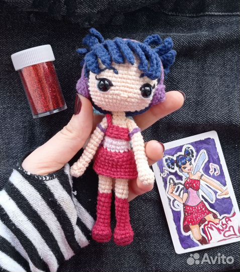 Вязанная кукла winx муза