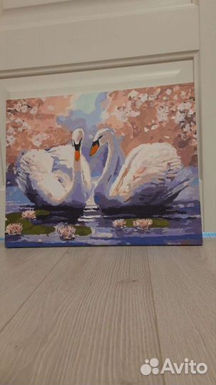 Картина Лебеди (холст на раме)