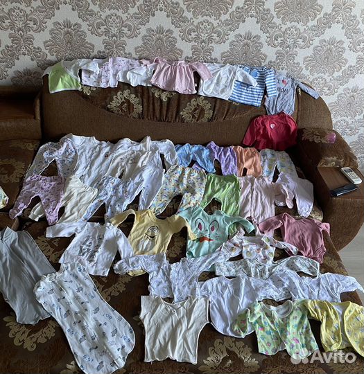 Большой пакет детских вещей от 0 до 1 года