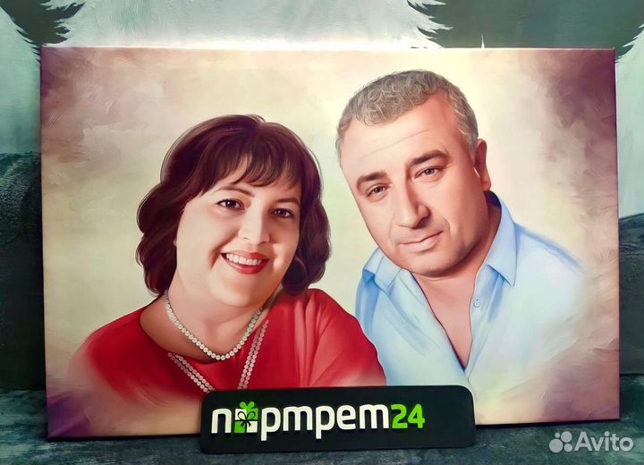 Портрет по фото печать на холсте в Севастополе