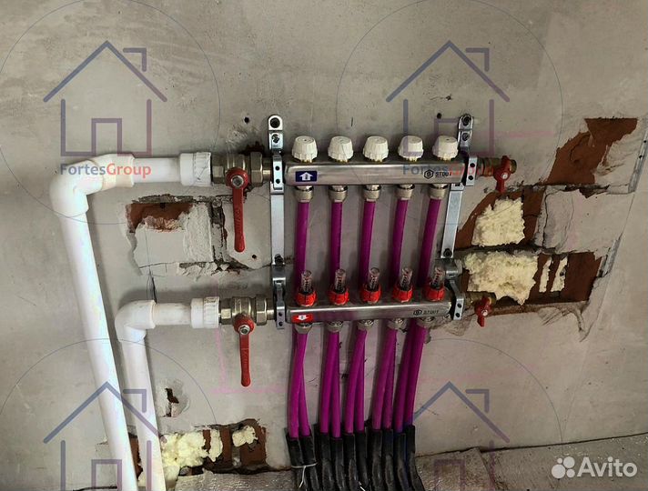 Монтаж теплого пола. Водяной теплый пол