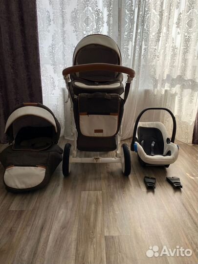 Коляска adamex 3 в 1 бу