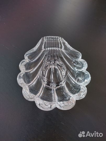 Подсвечник ракушка хрустальный