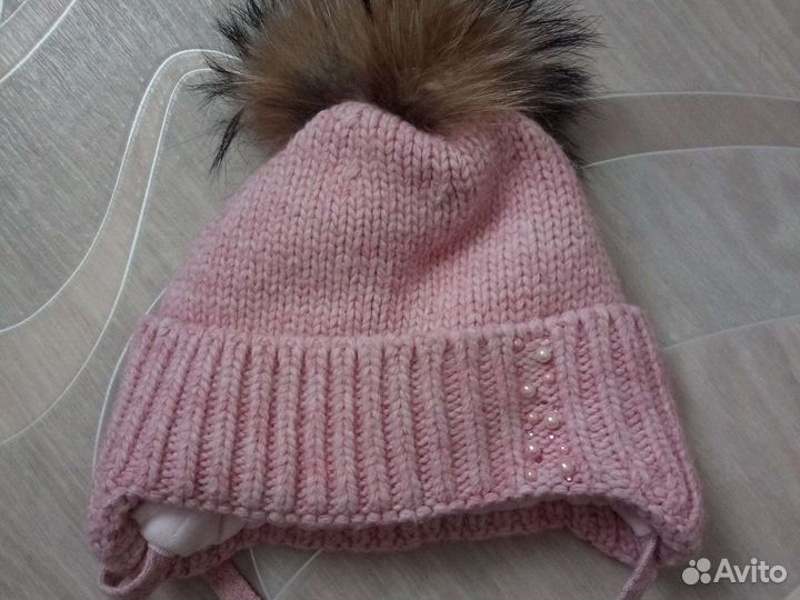 Шапка детская для девочки зимняя