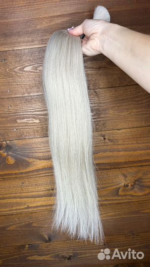 Волосы для наращивания 57см пепельный блонд