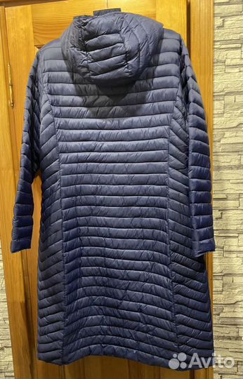 Пальто женское демисезонное синее 54-56