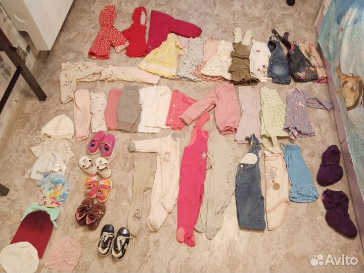 3 пакета вещей на девочку 68-80