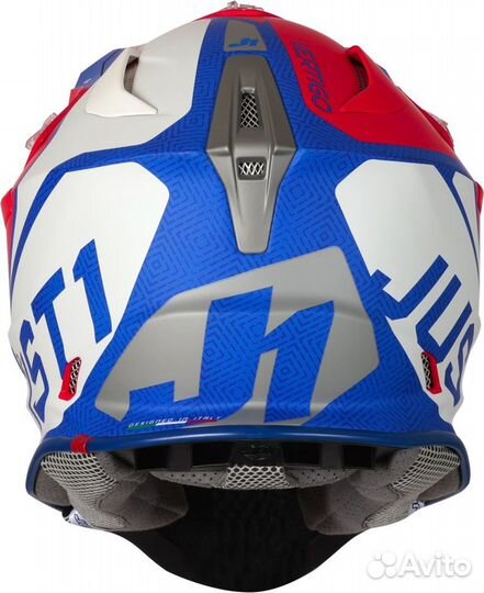 Just1 J18 Vertigo шлем кроссовый, сине-бело-красны