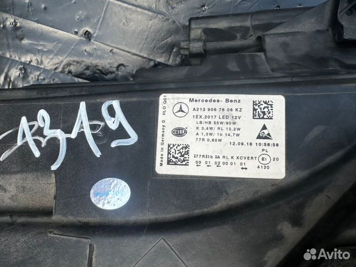 Фара правая Mercedes-Benz E-Class W213 2018