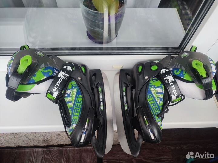 Коньки детские раздвижные 34 37