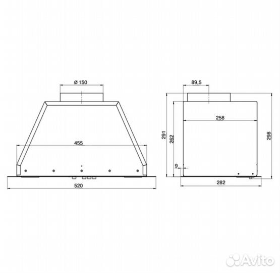 Вытяжка встраиваемая Elikor