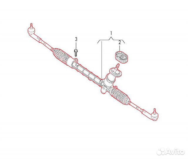 Рулевая рейка Skoda Rapid седан CWV 2016