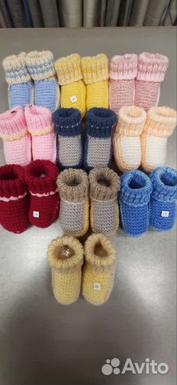 Пинетки детские вязаные