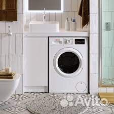 Тумба Soft под стиральную машину 100 белая