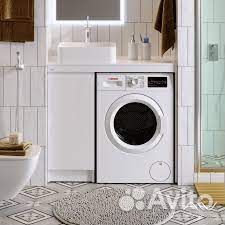 Тумба Soft под стиральную машину 100 белая