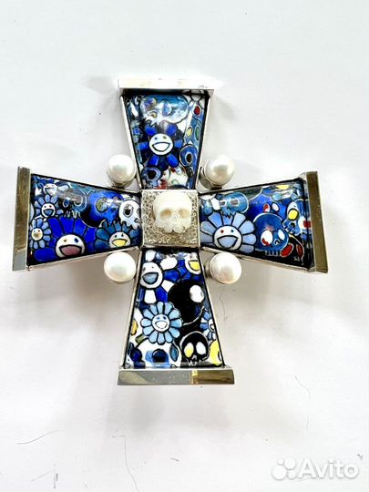 Брошь мальтийский крест 