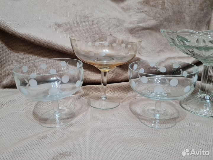 Ваза для фруктов хрусталь стекло СССР креманки