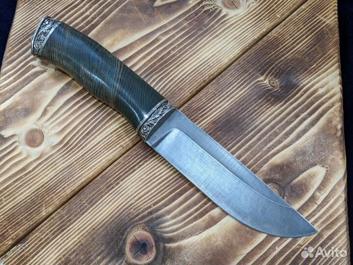 Нож охотничий из дамасской стали