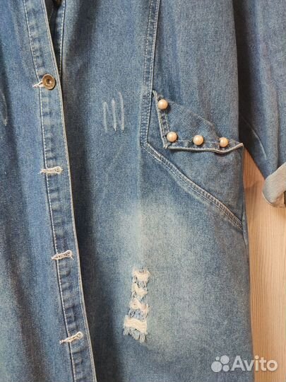 Джинсовый плащ