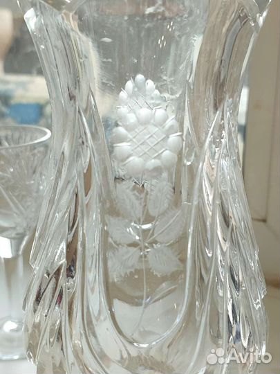 Ваза для цветов хрустальная СССР