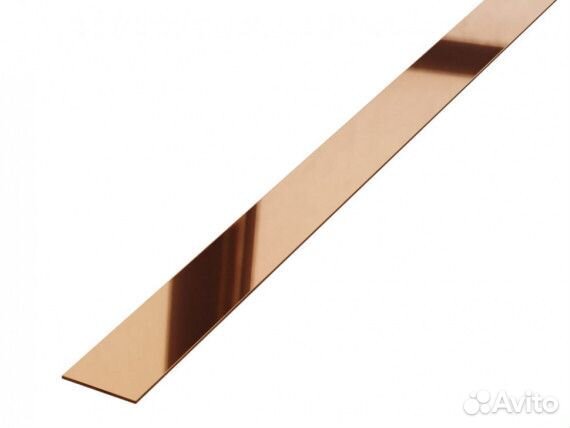 Молдинг плоский розовое золото глянцевый