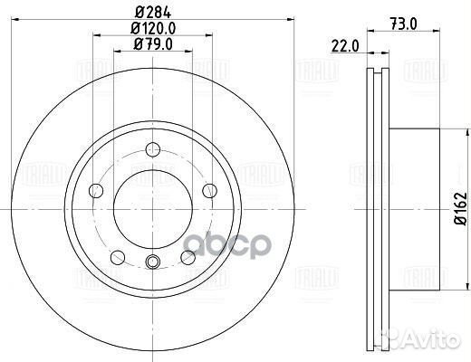 Диск тормозной BMW 1 (F20) (11) /2 (F22) (13