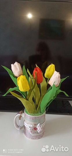 Тюльпаны из фоамирана