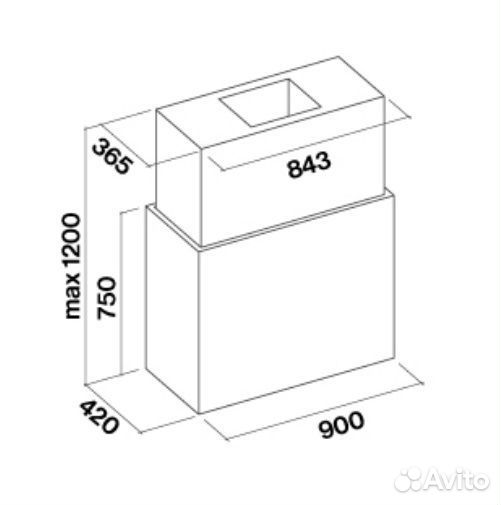 Вытяжка falmec laguna IS steel 90 white cldi9075.E