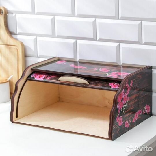 Хлебница большая «Роза», 38,526,517,5 см, цвет кор