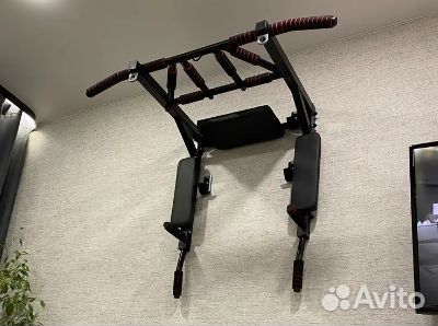 Турник брусья пресс Мультихват чёрный переворотный