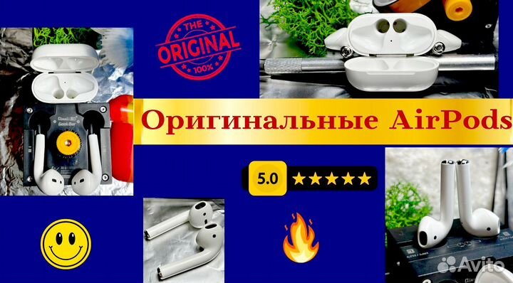 Airpods наушники с новыми аккумами