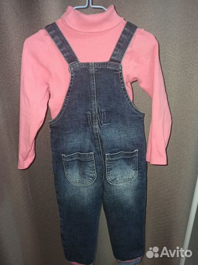 Полукомбинезон джинсовый 86-92
