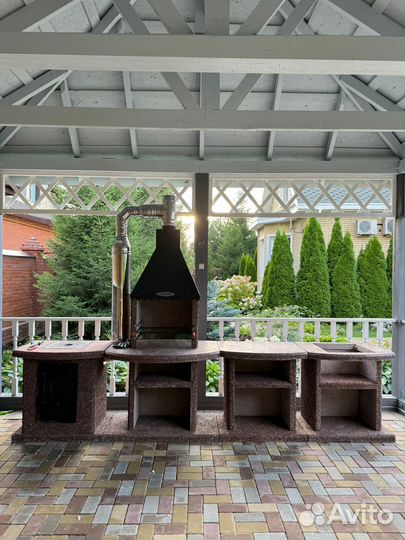 Мангальный комплекс, печь под казан, гриль зона, к