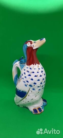 Фарфоровый штоф графин Утка лфз статуэтка