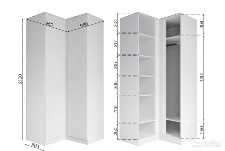 Шкаф угловой