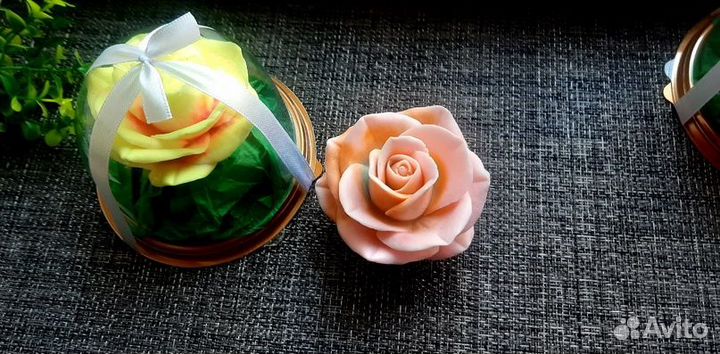 Мыло ручной работы. Роза в куполе