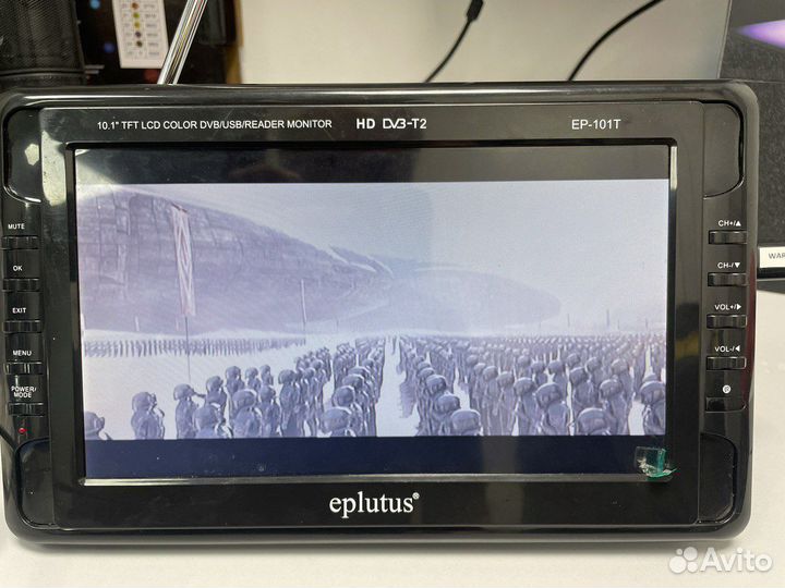 Портативный телевизор с dvb-t2 eplintus ep-101t