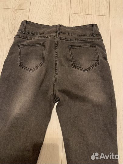 Джинсы клеш y2k серые