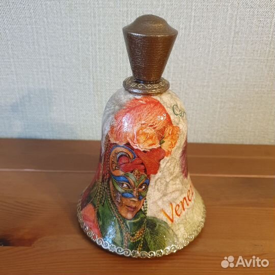 Большие новогодние деревянные колокольчики