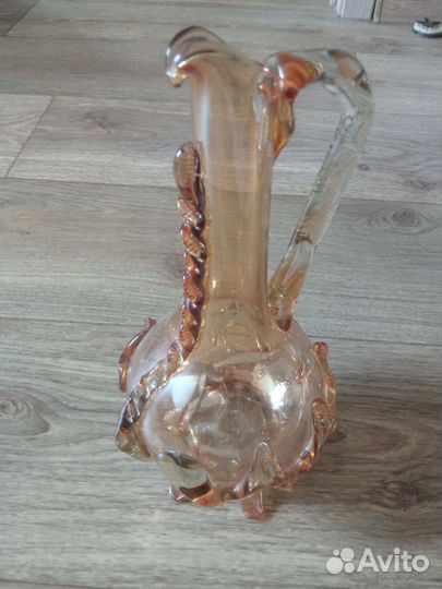 Графин ваза цветное стекло СССР