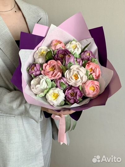 Съедобные букеты из зефира