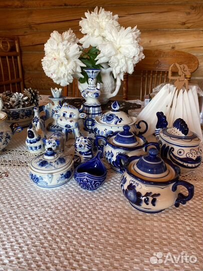 Фарфоровая посуда гжель