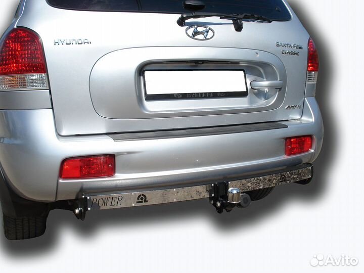 Фаркоп для Hyundai Santa Fe Classic (с нерж.пласт)