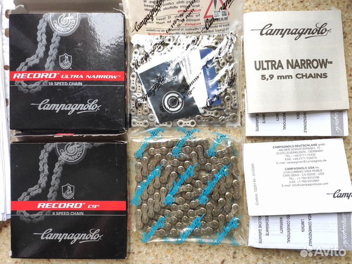 Цепи Sram, KMC, Shimano, Campagnolo. 1-12 ск, от