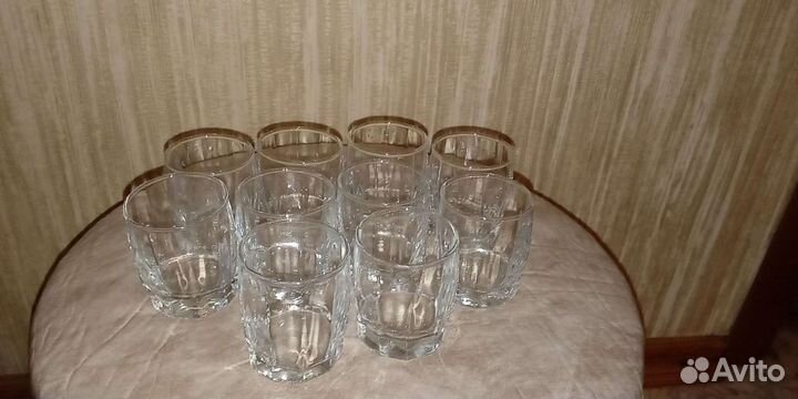 Стопки стеклянные. Рюмки 10 шт